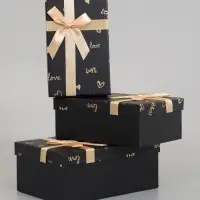 Набор подарочных коробок 3 в 1, прямоугольные 23&times;16&times;9.5 21&times;14&times;8.0 19&times;12&times;6.5 см