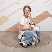 Попрыгун ZABIAKA &laquo;Зебра&raquo;, 55&times;29&times;50 см, белый