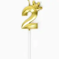 Свеча для торта "Корона" цифра 2
