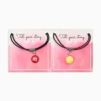 Браслеты парные &laquo;Неразлучники. Две буквы&raquo;, d=5.5 см, набор 2 шт. разноцветные