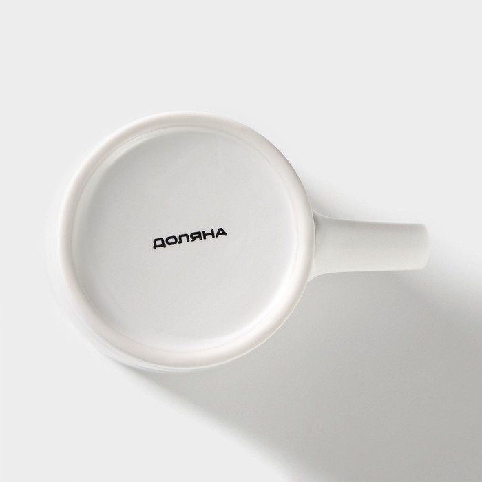 Кружка фарфоровая Доляна «Цветение любви», 380 мл, цвет белый Кружка фарфоровая Доляна «Цветение любви», 380 мл, цвет белый