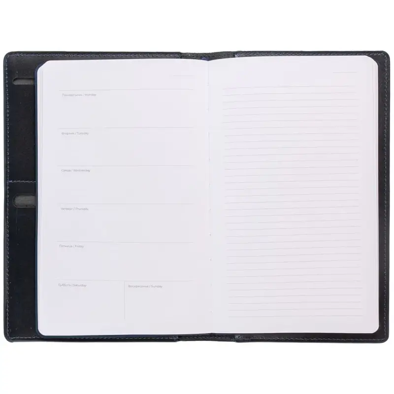 Еженедельник-портфолио Remini, недатированный, темно-синий Еженедельник-портфолио Remini, недатированный, темно-синий