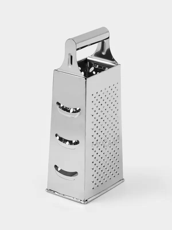 Тёрка четырёхгранная Доляна &laquo;Металлик&raquo;, 10&times;7.5&times;23.5 см, цвет хромированный