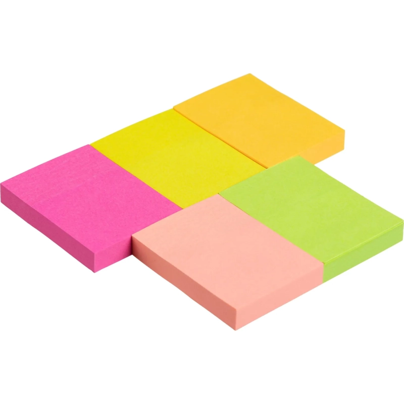 Стикеры  с клеев.краем 38x51 мм, 400 лист, 5 неоновых цв