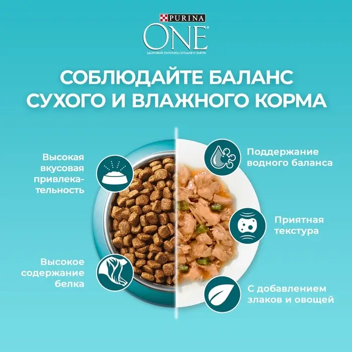 Сухой корм Purina One для кошек, индейка/рис, 1.5 кг