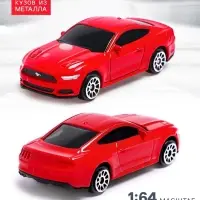 Машина металлическая FORD MUSTANG, 1:64, цвет красный