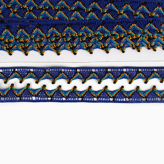 Тесьма «Уголки», ширина 2 см., намотка 25 м, цвет синий Тесьма «Уголки», ширина 2 см., намотка 25 м, цвет синий