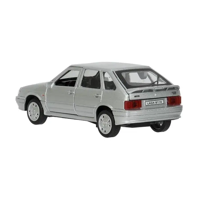 Машина металлическая LADA-2114, ретро - модель &laquo;Самара&raquo;, открываются двери, багажник, инерция, 12 см, серебристый
