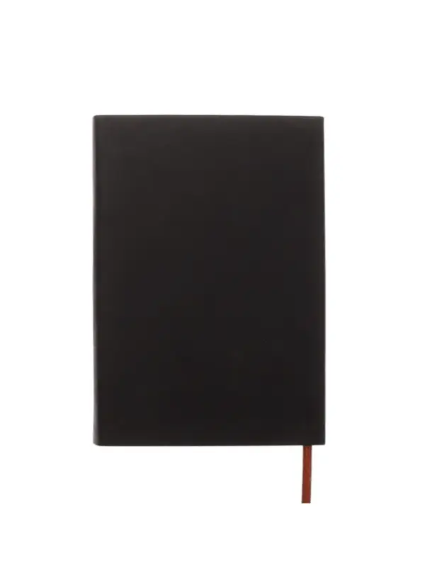 Ежедневник недатированный формат А5, с клапаном, 96л, линия, пвх, Черный Ежедневник недатированный формат А5, с клапаном, 96л, линия, пвх, Черный