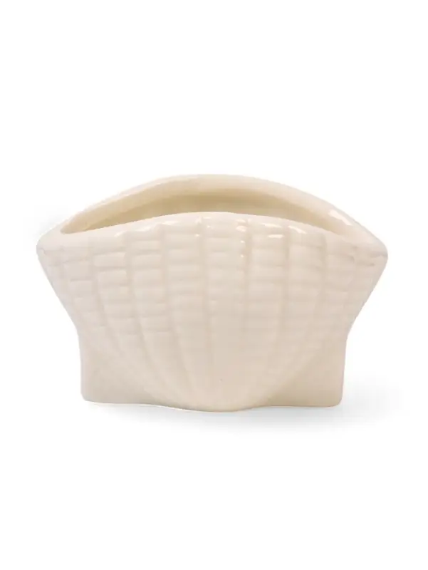 Декоративный горшок для цветов &laquo;Ракушка&raquo;, керамический, белый, набор 6 шт.