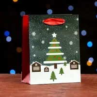 Пакет ламинированный «Ночь перед рождеством» 11.5×14.5×6 см