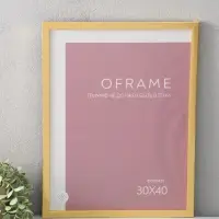 Фоторамка для фото 30х40 см "Oframe", пластик, золото, (пластик экран)