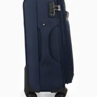 Чемодан на колёсах TEXTURA, с увеличением, кодовый замок, 36&times;25&times;58 см, 20", синий