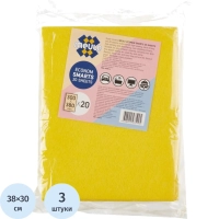 Салфетки хозяйственные MEULE ECONOM SMARTS вискоза 3 цвета 38x30см 3 шт/уп