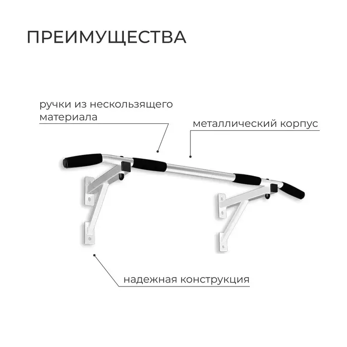 Турник настенный Aktiv, 97.5 см, белый