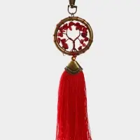 Брелок ловец снов "Великое древо" 19 см, цв. красный Брелок ловец снов "Великое древо" 19 см, цв. красный