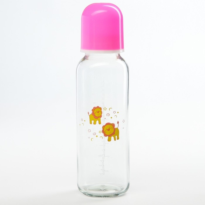 Бутылочка для кормления, классическое горло, стеклянная, средний поток, 240 мл., цвет МИКС Бутылочка для кормления, классическое горло, стеклянная, средний поток, 240 мл., цвет МИКС