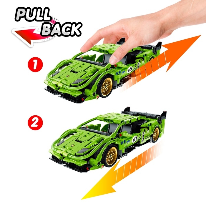 Конструктор гоночная машина GAO BO LE Mechanical Master, инерционный, 457 деталей, 6+