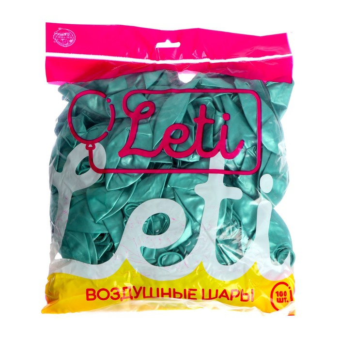 Шар латексный 12 Шар латексный 12" «Хром», металл, набор 100 шт., цвет зелёный