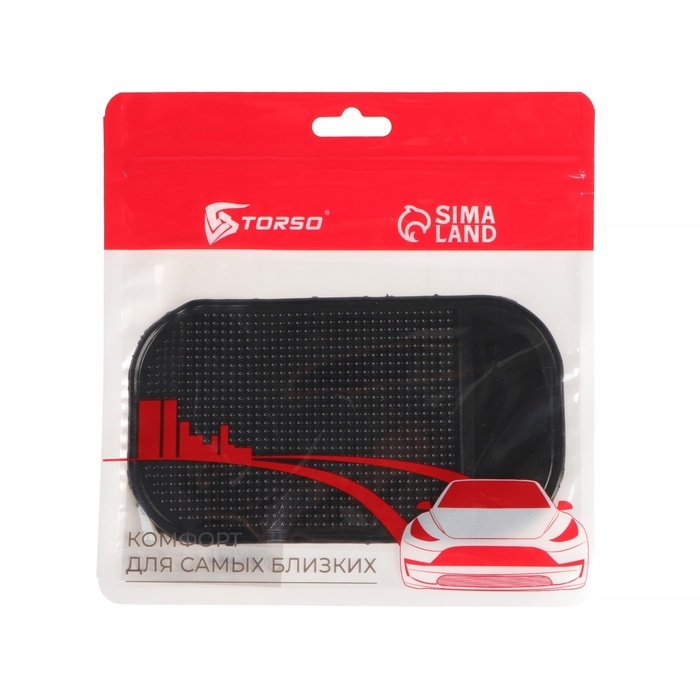 Коврик противоскользящий TORSO, "Spider" 7×13 см, чёрный