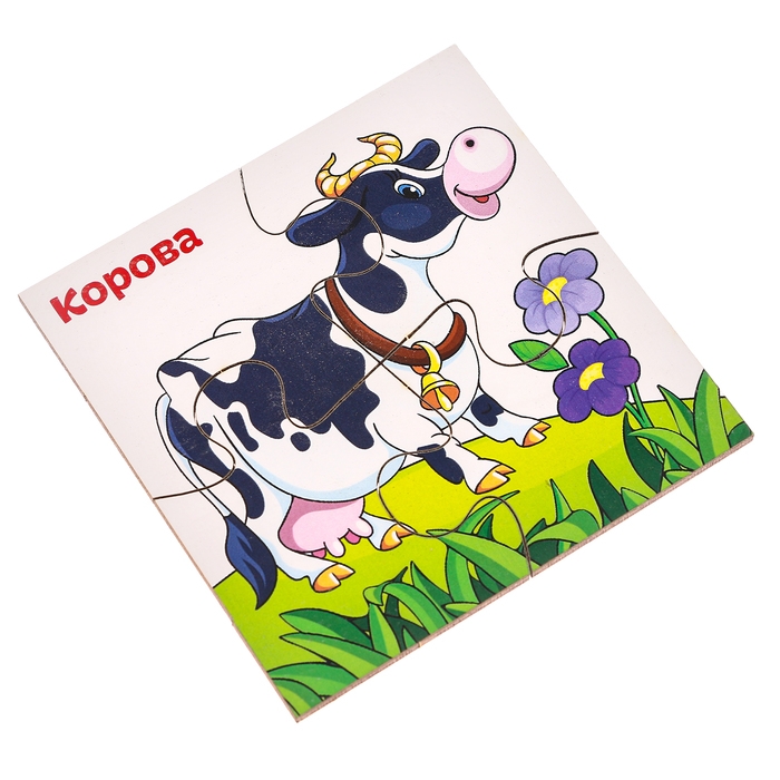 Развивающие пазлы из дерева «Домашние животные» элемент: 5х5 см Развивающие пазлы из дерева «Домашние животные» элемент: 5х5 см