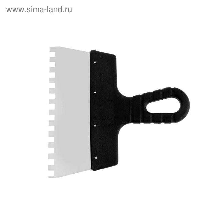 Шпатель зубчатый ЛОМ, 200 мм, зуб 8 мм, нержавеющая сталь Шпатель зубчатый ЛОМ, 200 мм, зуб 8 мм, нержавеющая сталь