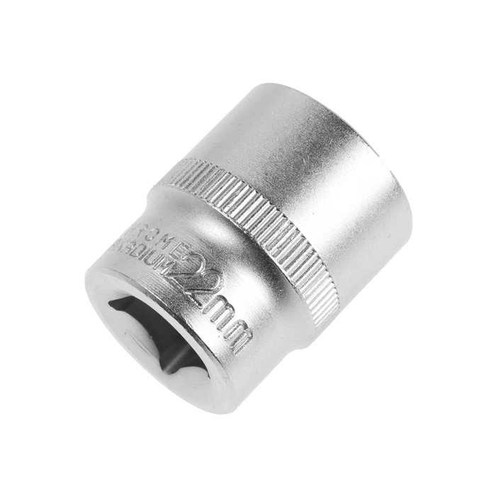 Головка торцевая шестигранная ТУНДРА, под квадрат 1/2 Головка торцевая шестигранная ТУНДРА, под квадрат 1/2", 22 мм, CrV