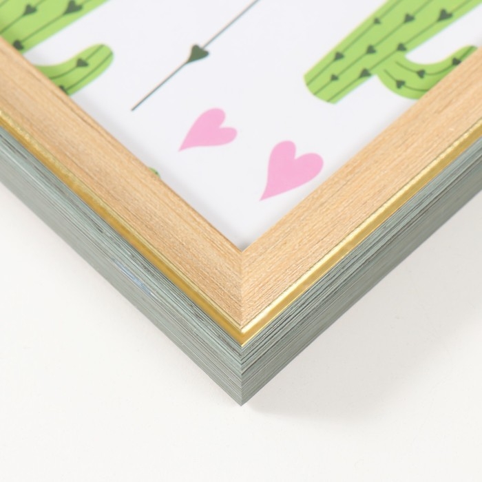 Фоторамка пластик 13х18 см Фоторамка пластик 13х18 см "Дерево с золотой каймой" 15,5х20,5 см