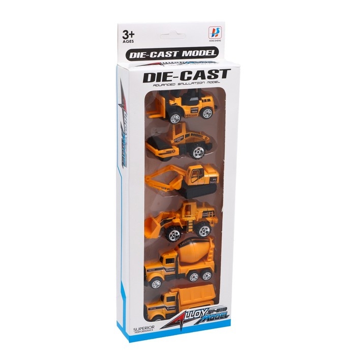 Набор металлических машин «Строительная техника», 6 шт. Набор металлических машин «Строительная техника», 6 шт.