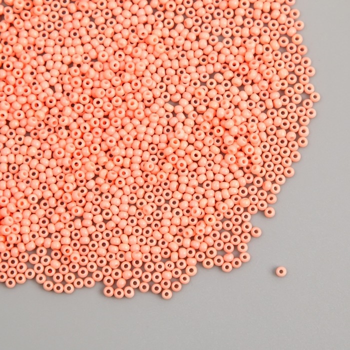 Бисер стекло 12/0  Бисер стекло 12/0 "Абрикосовый" ровный №686 450 гр
