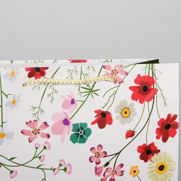 Пакет подарочный ламинированный, упаковка, «Расцветай от счастья», L 28 х 38 х 9 см Пакет подарочный ламинированный, упаковка, «Расцветай от счастья», L 28 х 38 х 9 см