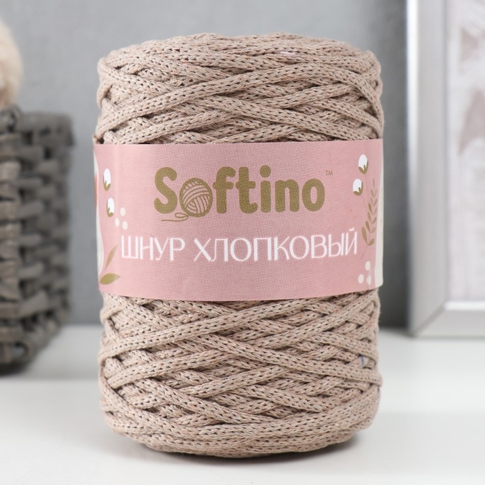 Шнур для вязания без сердечника 70% хлопок, 30% полиэстер ширина 3мм 100м/160±10гр (104) Шнур для вязания без сердечника 70% хлопок, 30% полиэстер ширина 3мм 100м/160±10гр (104)