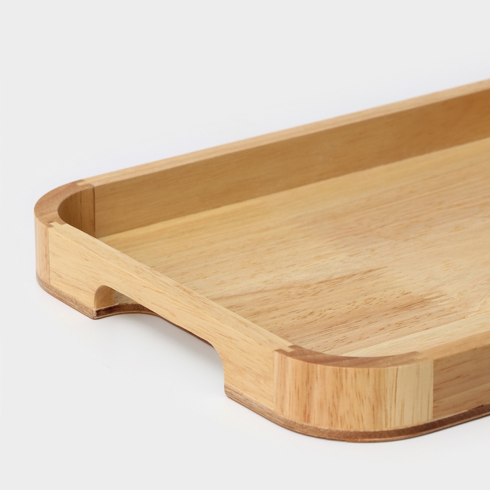 Поднос с ручками «Люкс», 30×23×2,8 см, гевея Поднос с ручками «Люкс», 30×23×2,8 см, гевея