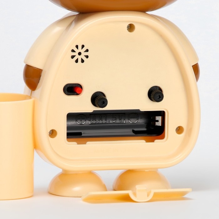 Будильник Будильник "Мишка", дискретный ход, 1АА, 17 х 4 х 12 см