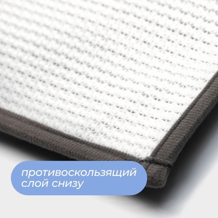 Коврик для дома SAVANNA «Вилли», 50×80 см, цвет серый