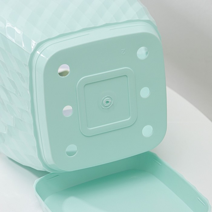 Горшок для цветов с поддоном «Классика», 2 л, пластиковый, цвет мятный Горшок для цветов с поддоном «Классика», 2 л, пластиковый, цвет мятный