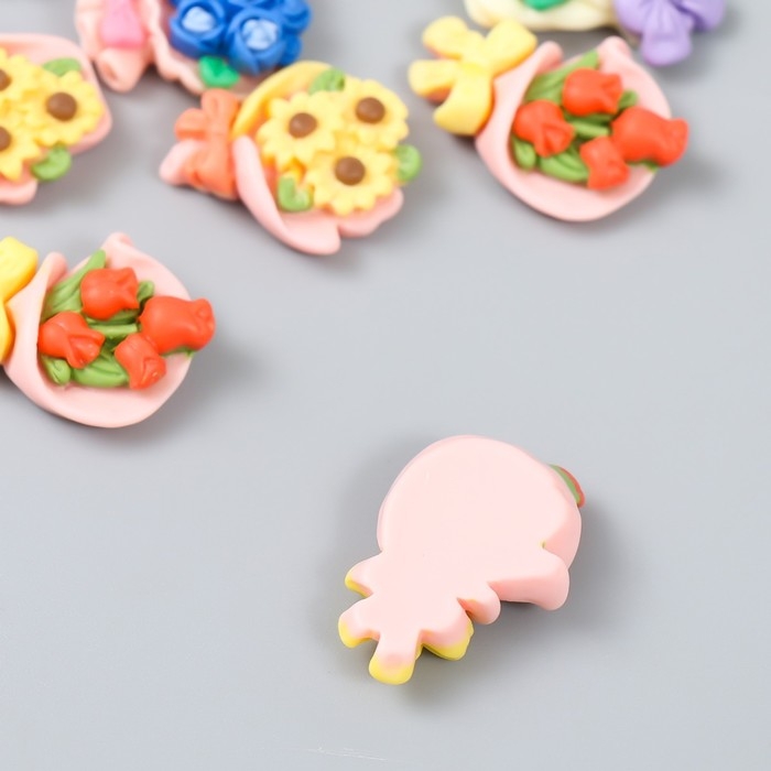 Декор для творчества пластик Декор для творчества пластик "Букет цветов" набор 10 шт