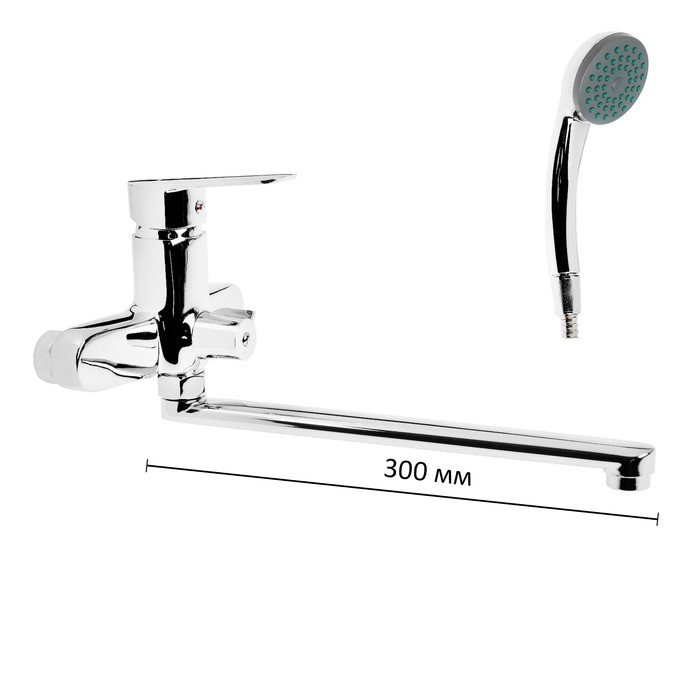 Смеситель для ванны Accoona A7165, однорычажный, излив 300 мм, хром Смеситель для ванны Accoona A7165, однорычажный, излив 300 мм, хром