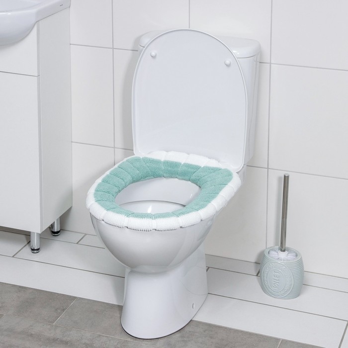 Чехол на сиденье для унитаза на резинке «Полоски», 31,5×31,5 см, 75 г, цвет МИКС Чехол на сиденье для унитаза на резинке «Полоски», 31,5×31,5 см, 75 г, цвет МИКС