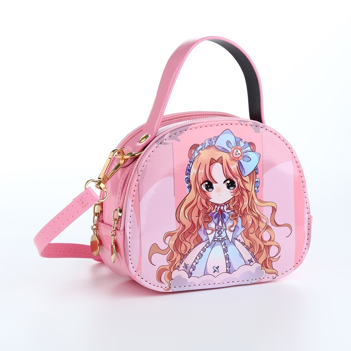 Сумка детская для девочки на молнии «Выбражулька», цвет розовый