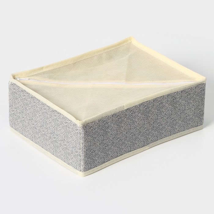 Органайзер для хранения белья Доляна «Европа», 12 ячеек, 27×20×10 см, цвет бежевый Органайзер для хранения белья Доляна «Европа», 12 ячеек, 27×20×10 см, цвет бежевый