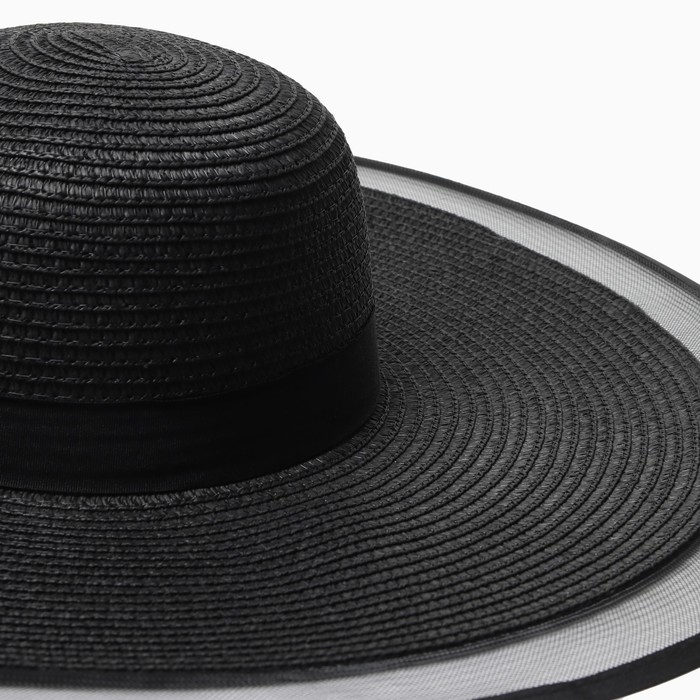 Шляпа женская MINAKU, цв. чёрный, р-р 58