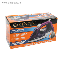 Утюг Centek CT-2348, 1300-1800 Вт, керамическая подошва, 200 мл, фиолетовый