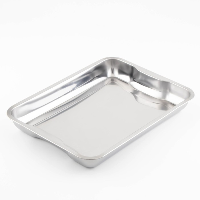 Поднос из нержавеющей стали, 39×29×4,5 см, 430 сталь Поднос из нержавеющей стали, 39×29×4,5 см, 430 сталь