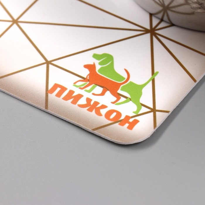 Коврик под миску  Коврик под миску "Пижон" с нескользящим основанием 43 х 28 см "Для верного друга"