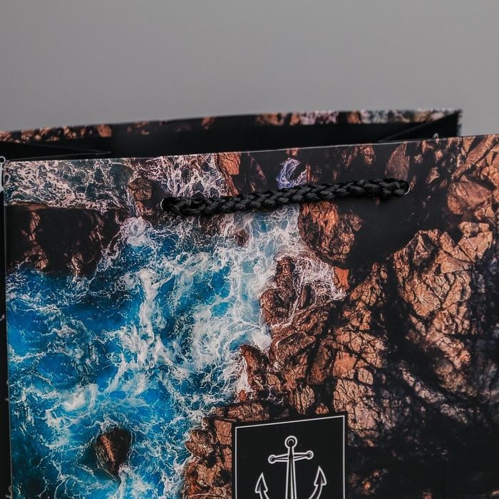 Пакет подарочный ламинированный вертикальный, упаковка, &laquo;Море&raquo;, MS 18 х 23 х 10 см