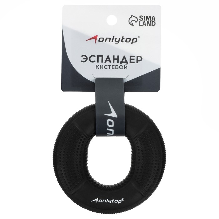 Эспандер кистевой с двойной нагрузкой ONLYTOP, массажный, 27-32 кг, цвет чёрный Эспандер кистевой с двойной нагрузкой ONLYTOP, массажный, 27-32 кг, цвет чёрный