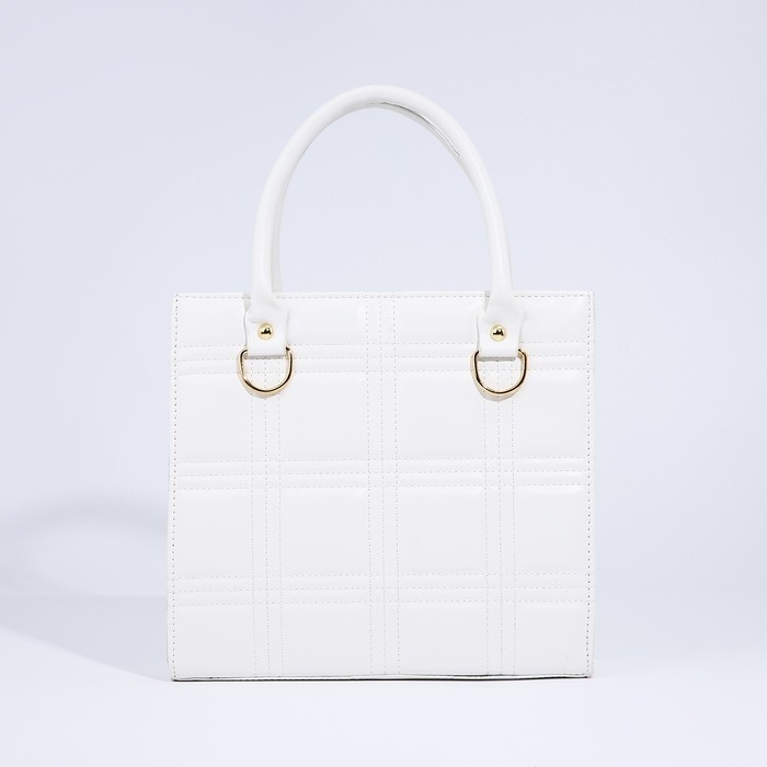 Сумка женская тоут на молнии, цвет белый Сумка женская тоут на молнии, цвет белый