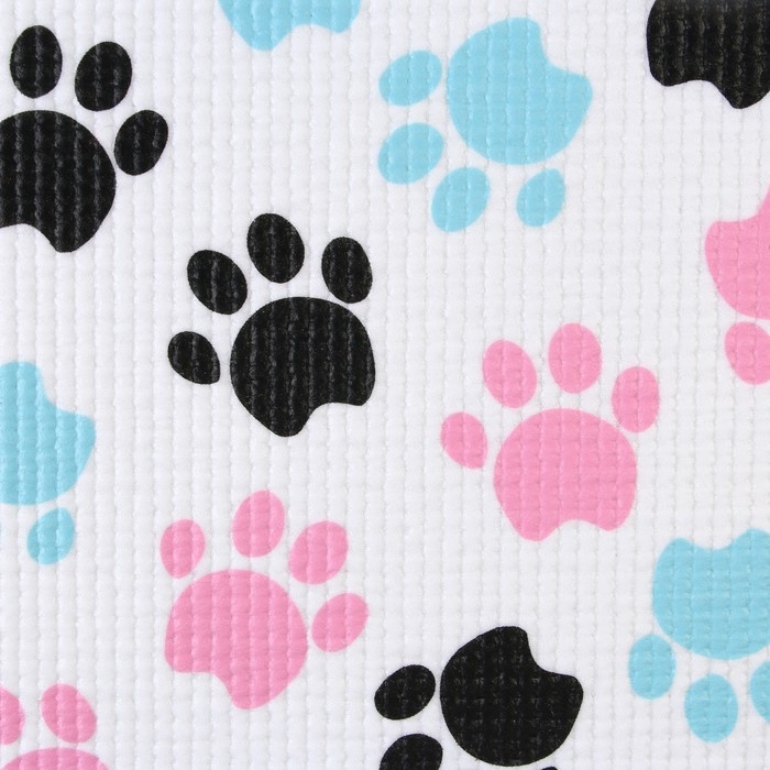 Коврик под миску «Лапки темные», 52х38х0,3см Коврик под миску «Лапки темные», 52х38х0,3см