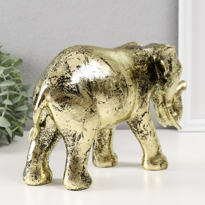 Сувенир полистоун Сувенир полистоун "Золотой слон" 16,5х23,5х9,5 см